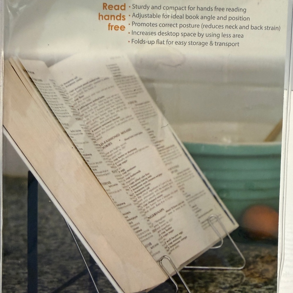 🆕 Mighty Bright Fold-n-Stow Bookholder – Adjustable Hands Free Reading Stand
